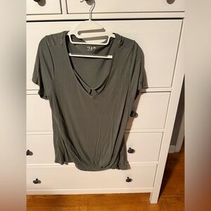 Olive V-Neck Women's Top